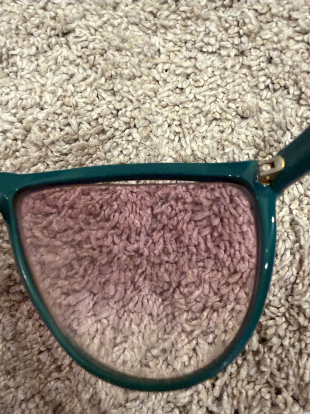 Gucci Green Frame with Red Brow Pink Lens Cat-Eye Sunglasses